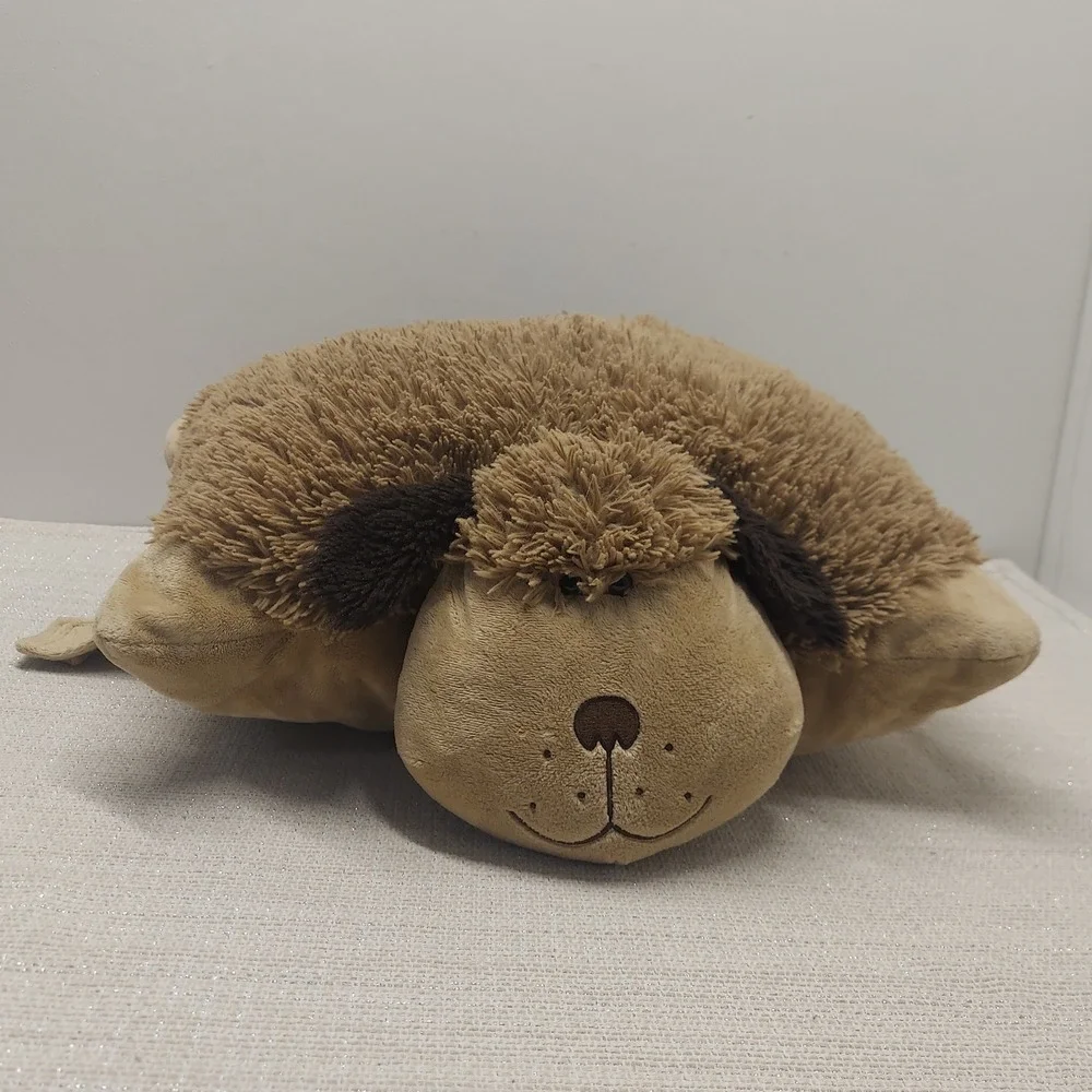 Pillow Pets Comfy Puppy Dog Plush Brown Tan Shaggy Stuffed Animal 18 inch Large